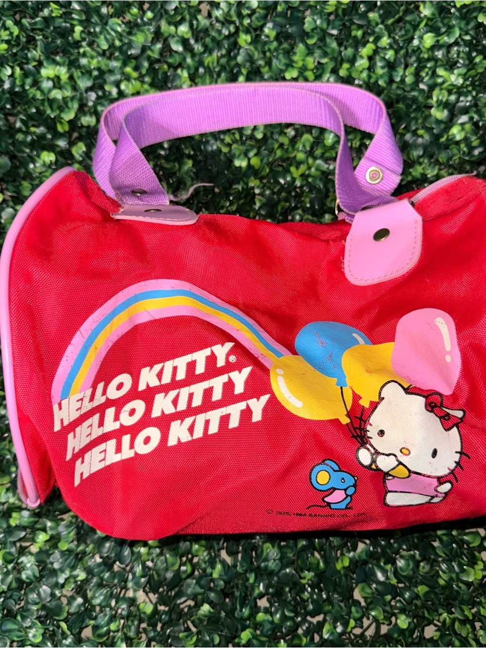 Vintage 1984 Sanrio x Hello Kitty Small Duffle (very rare)
